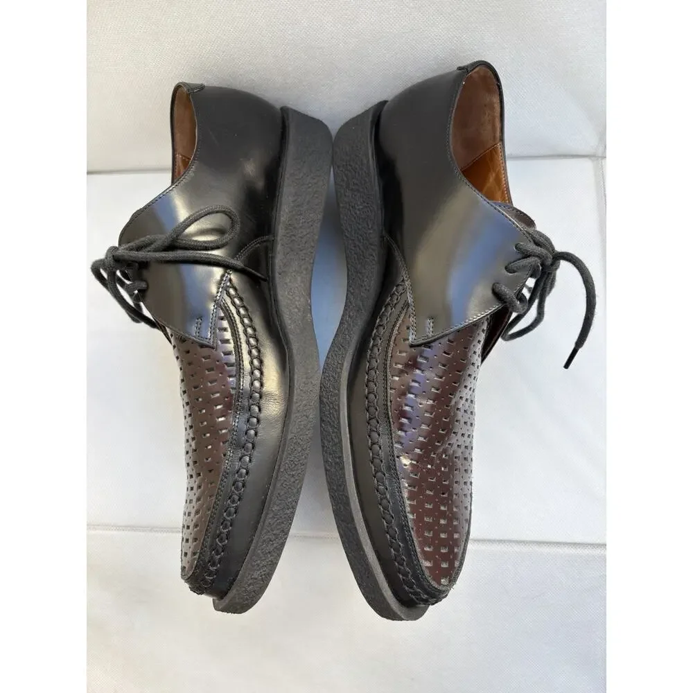 Marc Jacobs Made In Italy Woven Leather Derby Shoes Mens EU 41 US 8 Oxford EUC